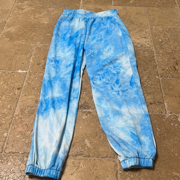 Blue tie-dye sweatpants in a size small - Picture 1 of 2